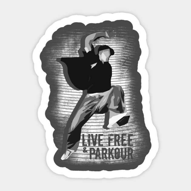 Live Free & Parkour Sticker by Ryel Tees